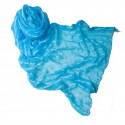 Pañuelo de mujer presentado en tarro transparente con adhesivo de bautizo