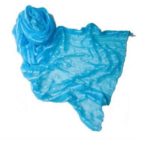 Pañuelo de mujer presentado en tarro transparente con adhesivo de bautizo
