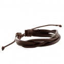 Pulsera de cuero trenzada para hombre en caja de kraft con adhesivo para personalizar para cualquier evento