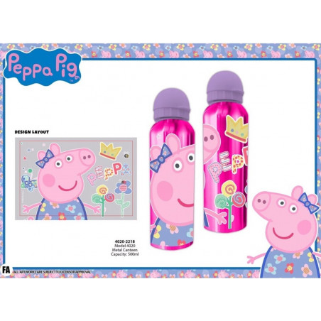 Botella agua niños peppa pig