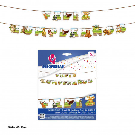 Guirnalda feliz cumpleaños infantil
