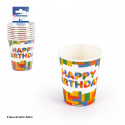 Pack de 8 vasos desechables cumpleaños