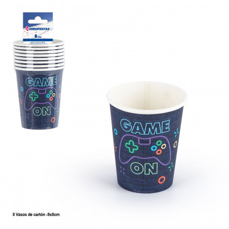 Pack 8 vasos desechables para fiesta