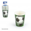Pack de 8 vasos desechables de fútbol