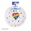 Pack de 8 de platos desechables para fiestas lgbt
