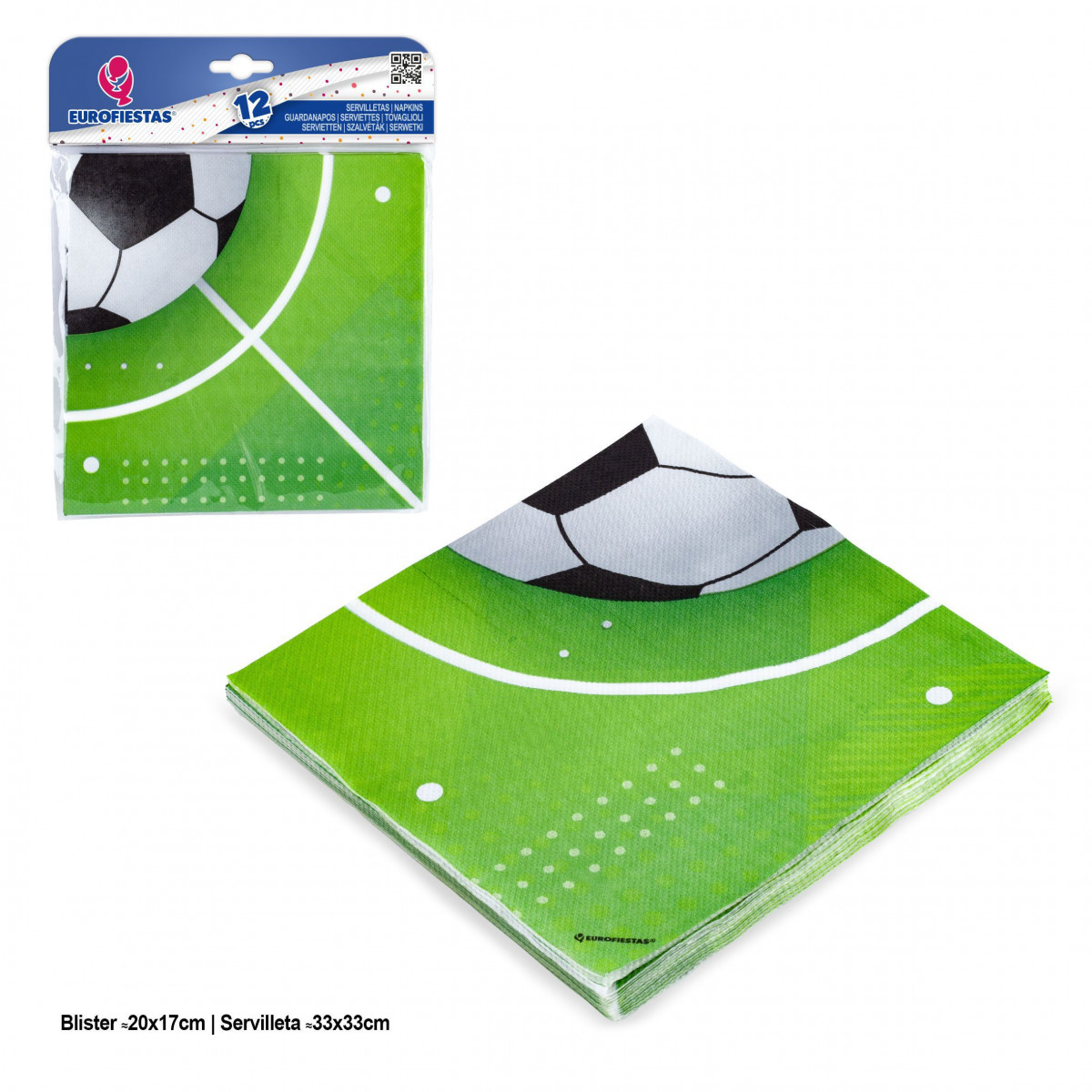 Pack de 12 servilletas fútbol