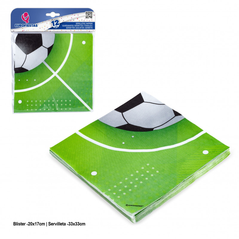 Pack de 12 servilletas fútbol