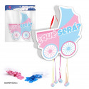 Piñata con confeti para saber si es niño o niña