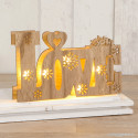 Decoración de madera palabra love