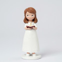 Figura de tartas comunión niña biblia
