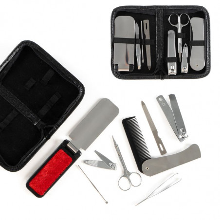 Accesorios de aseo personal en estuche negro