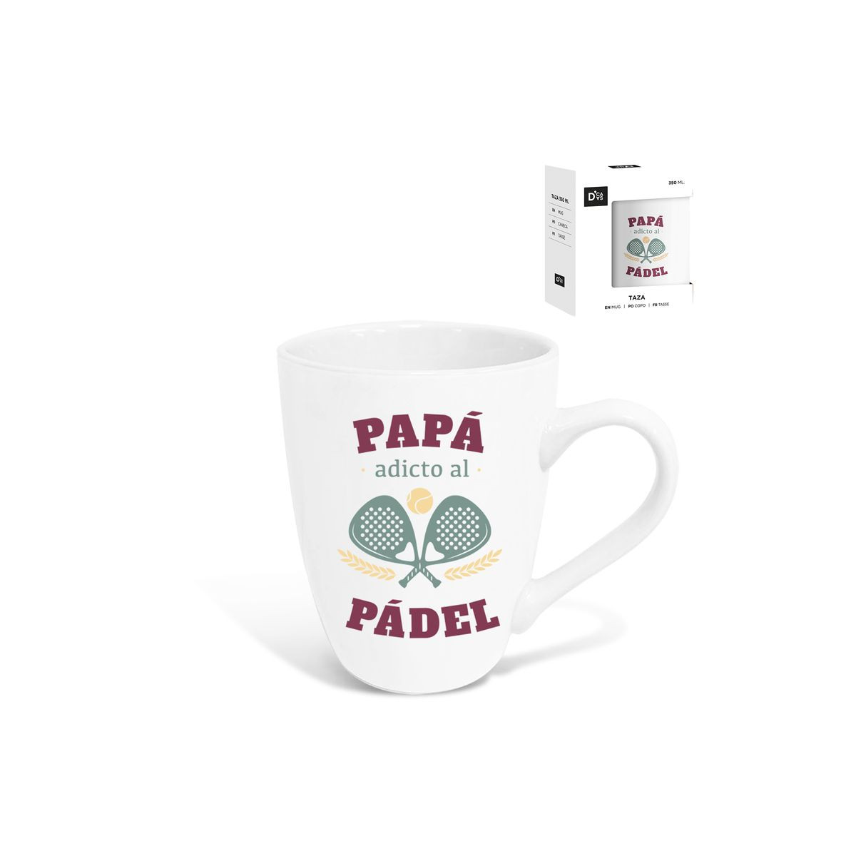 Taza para padres que juegan al padel