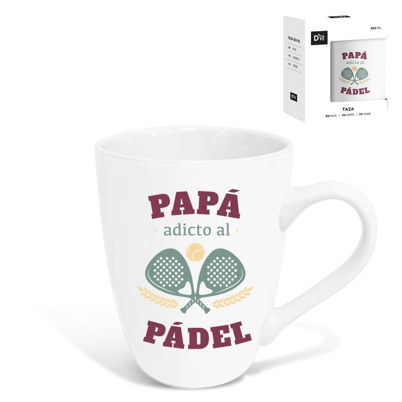 Taza para padres que juegan al padel