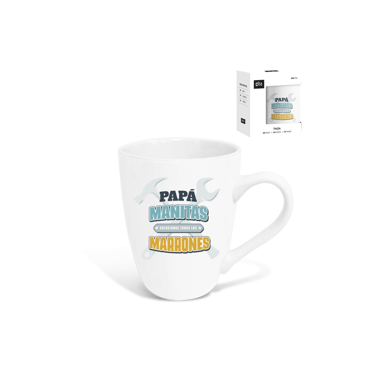 Taza para padre con frase de manitas