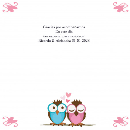 Tarjeta de agradecimiento personalizada para eventos