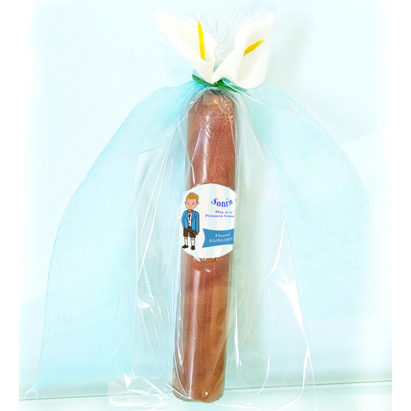 Pack de 40 puros de chocolate con adhesivos de comunión personalizables