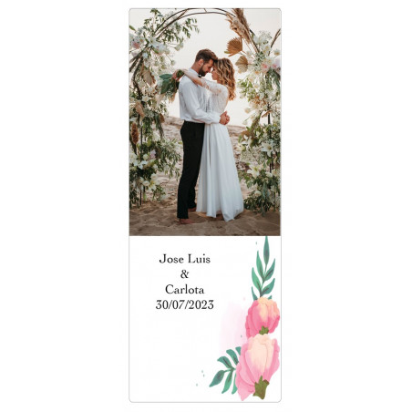 Neceser blanco para mujer con bolsa de regalo y adhesivo personalizable con texto y foto