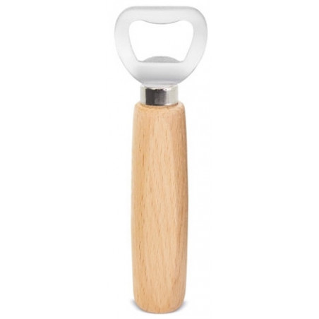 Abridor con mango de madera presentado para bodas personalizado