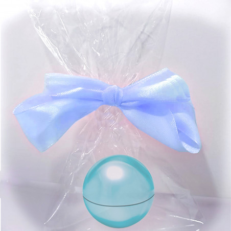 Pack de 40 bálsamos labiales esfera para eventos presentado en bolsa transparente