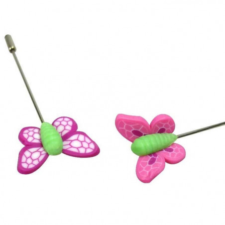 Alfiler personalizado con tarjeta y en forma de mariposa