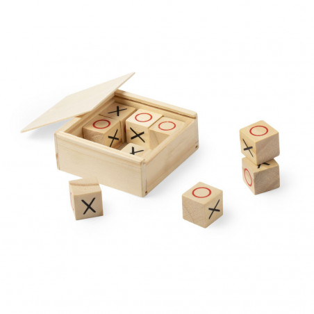 Tres en rayas madera con bolsa de regalo y adhesivo de bodas