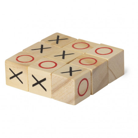 Tres en rayas madera con bolsa de regalo y adhesivo de bodas