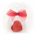 Pack de 40 brillos de labios en forma de corazón presentado en bolsa de celofán y lazo