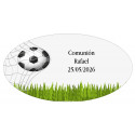 Adhesivo fútbol personalizado para bodas, bautizos, comuniones y cumpleaños