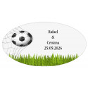 Adhesivo fútbol personalizado para bodas, bautizos, comuniones y cumpleaños