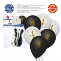 Globos impreso 4 blanco negro
