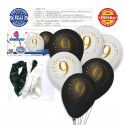 Globos impreso 9 blanco negro