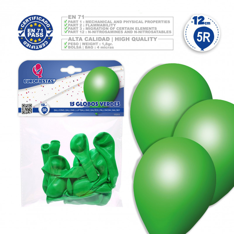 Globos 5r 15 verde