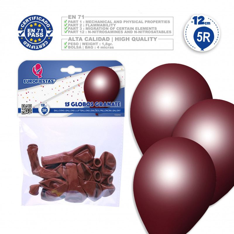 Globos 5r 15 granate