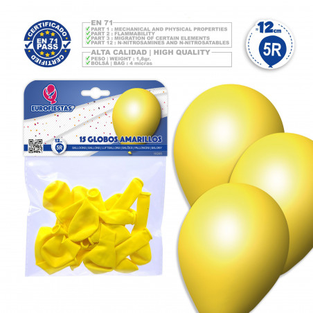 Globos 5r 15 amarillo