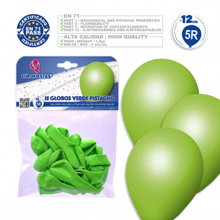 Globos 5r 15 verde pistacho