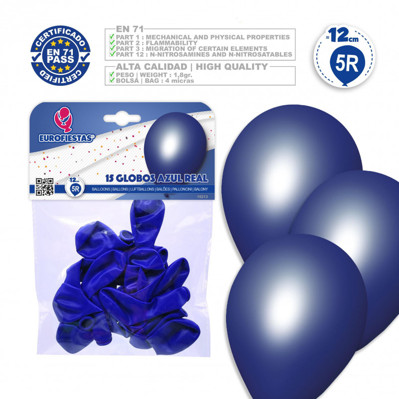 Globos 5r 15 azul real