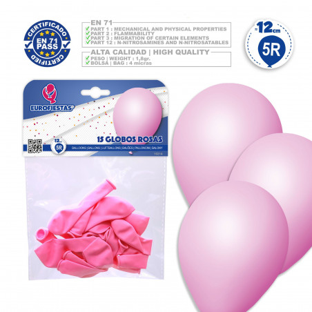 Globos 5r 15 rosa