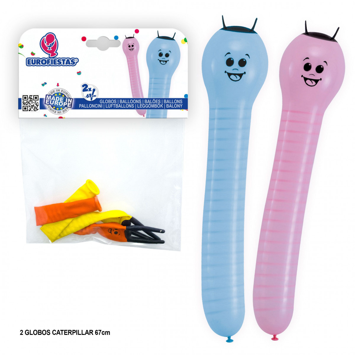 Globos caterpillar 2 colores surtidos