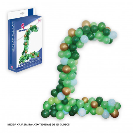 Arco globos organico verdes