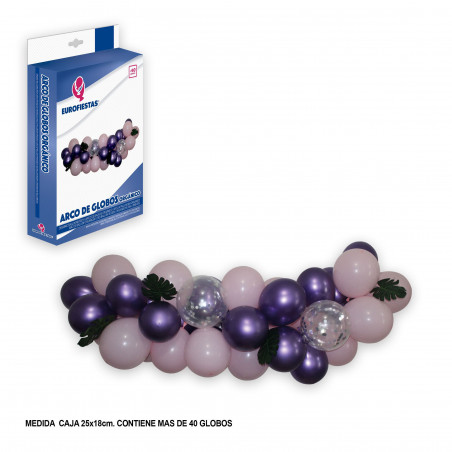 Arco globos organico lilas