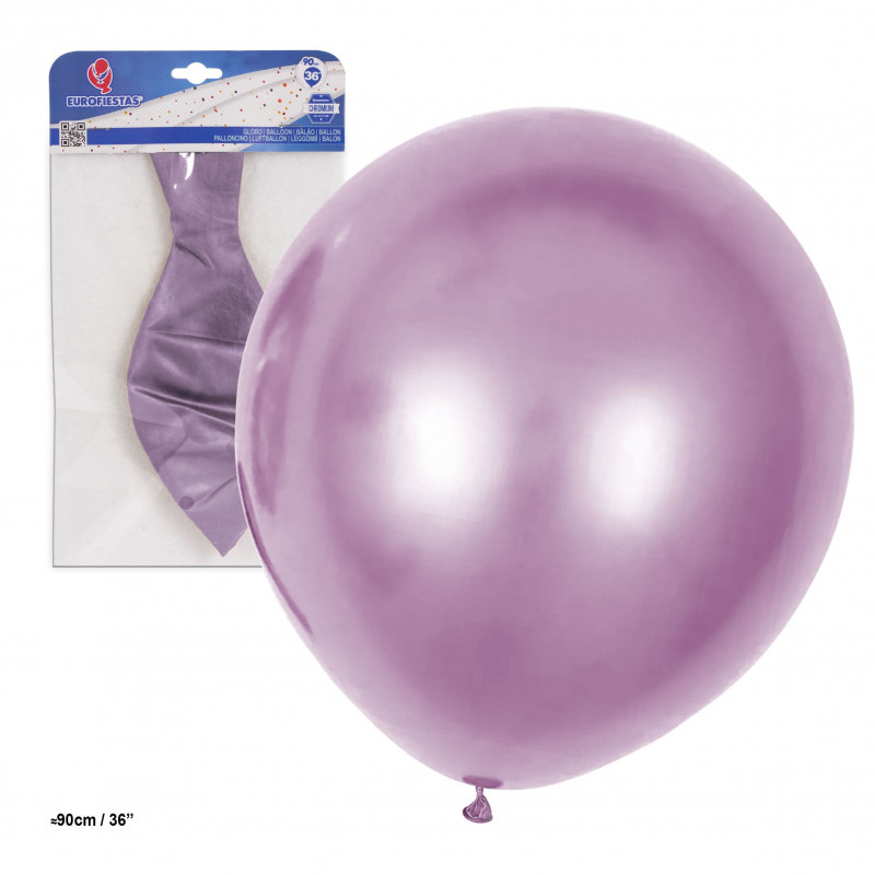 Globo latex metalizado 36 90cm oro rosa