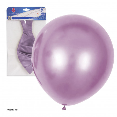 Globo latex metalizado 36 90cm oro rosa