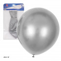Globo latex metalizado 36 90cm plata