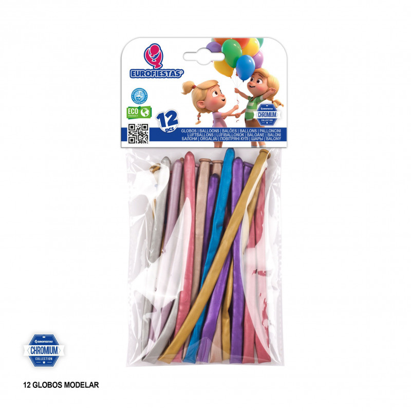 Globos modelar 12 cromo