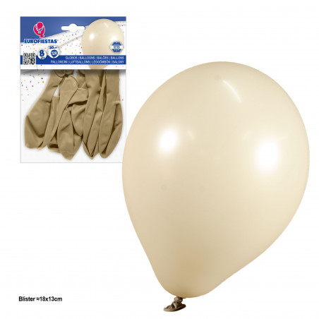Globos 12r 2 8g 8pcs retro blanco arena