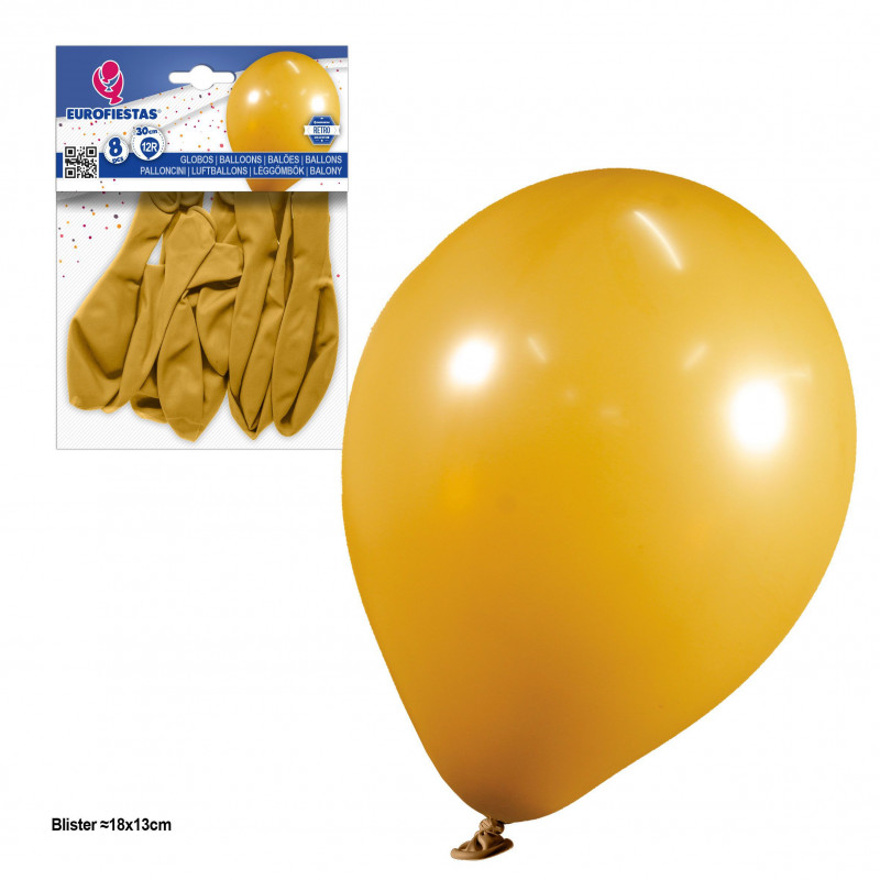 Globos 12r 2 8g 8pcs retro caqui
