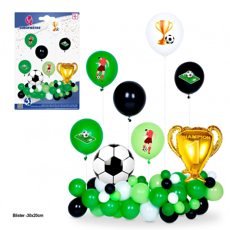 Kit De Globos De Fútbol Set De 41 Piezas Para Decoraciones De