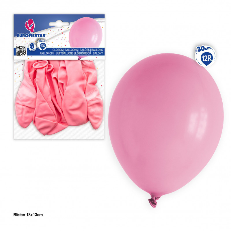 Globos 12r 8pcs rosa