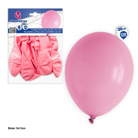 Globos 12r 8pcs rosa