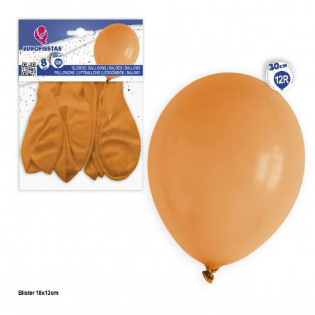Globos 12r 8pcs naranja